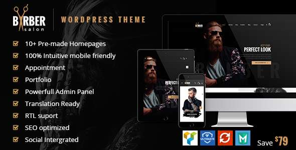 Premium WordPress Theme name: Barber