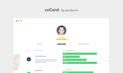 Premium WordPress Theme name: cvCard