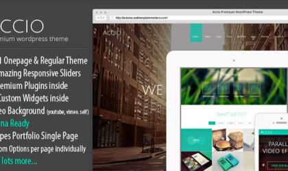 Premium WordPress Theme name: Accio