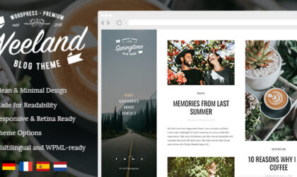 Premium WordPress Theme name: Weeland