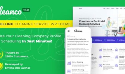 Premium WordPress Theme name: Cleanco