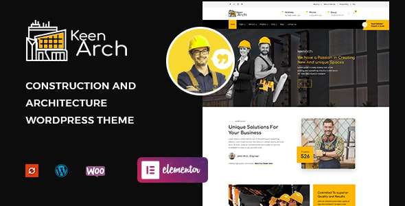 Premium WordPress Theme name: Keenarch